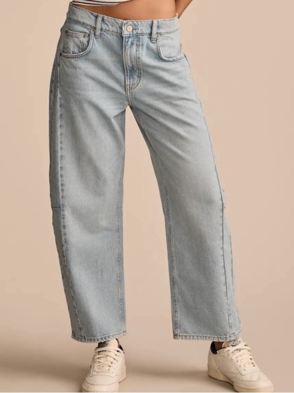 Lucky Brand Barrel Leg Jeans Light Wash Boho Grunge 10 / 30